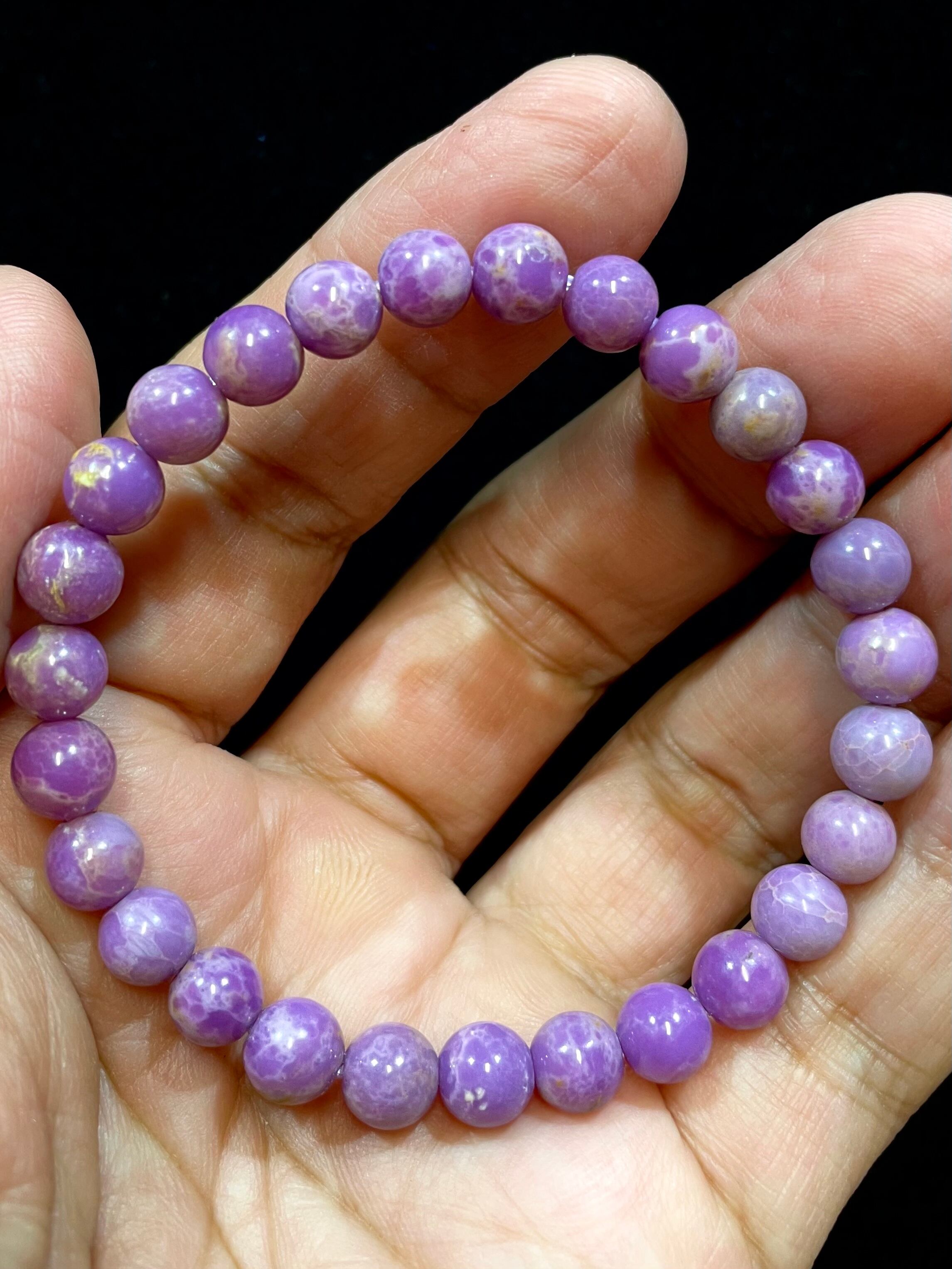 ラリマーブレスレット 4A級 9.5mm M2 内周約17cm ラリマーブレスレット