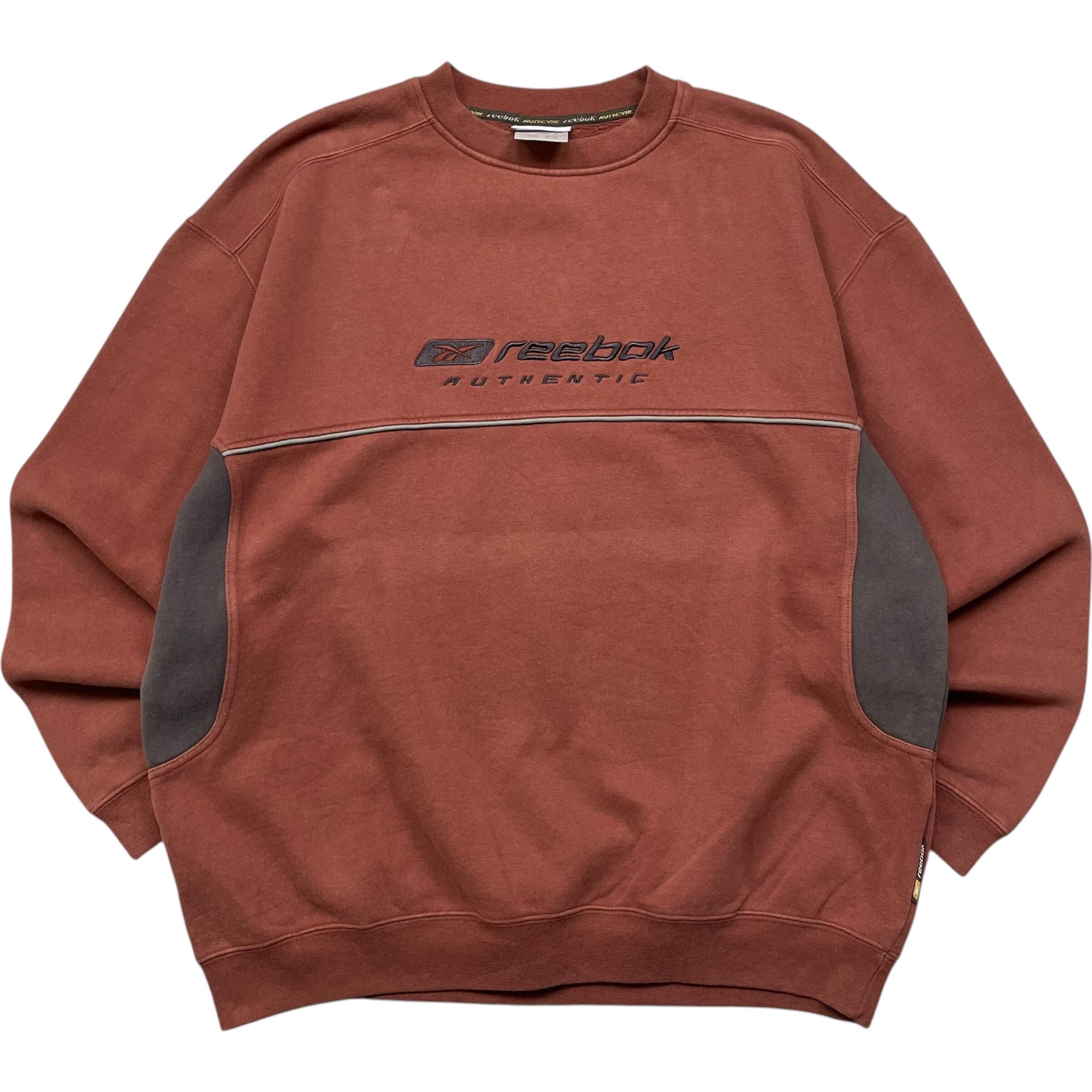 《L》 Reebok リーボック スウェット 刺繍ロゴ ワインレッド 90年代 vintage no.5330