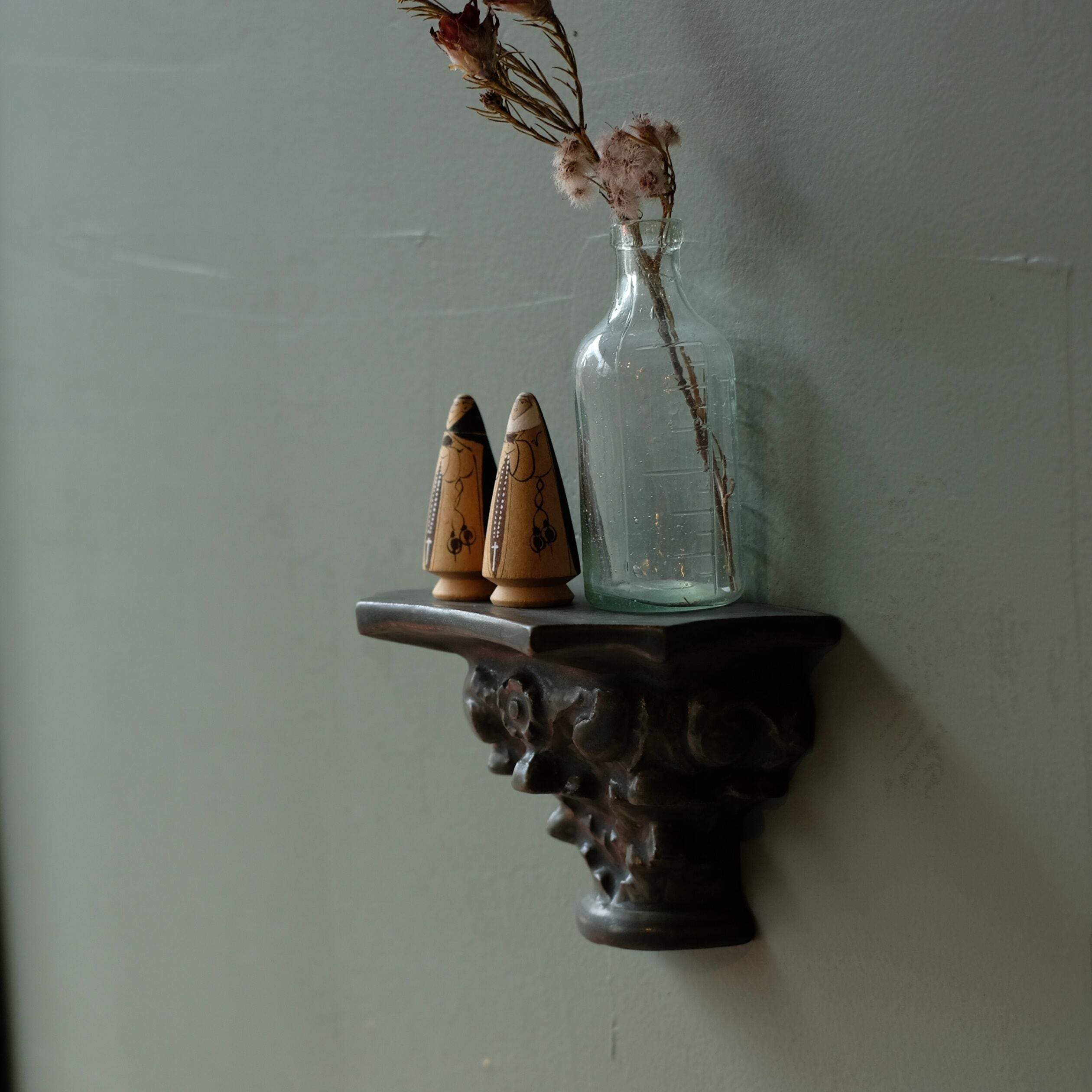 つがいの鳥の彫刻 家具部品 民藝 ヴィクトリアン 1800年代？木彫り/K216 つがいの鳥の彫刻 家具部品 民藝 ヴィクトリアン 1800年代