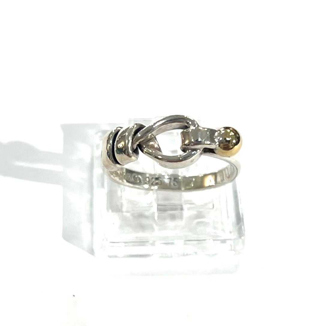 TIFFANY&CO】【12号】2511 ティファニー結ツイストフック18kリング