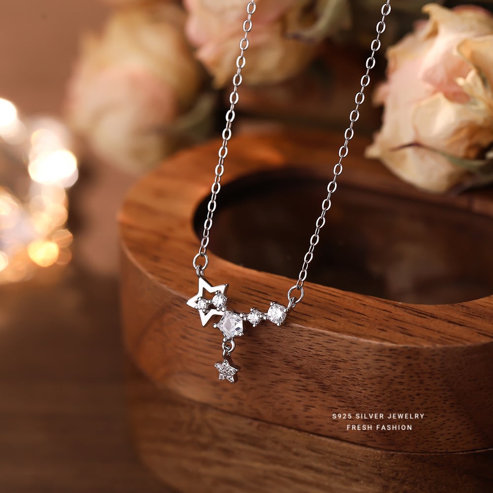 タッセルネックレス レディース デザイン感 ジルコン S925 エネルギー