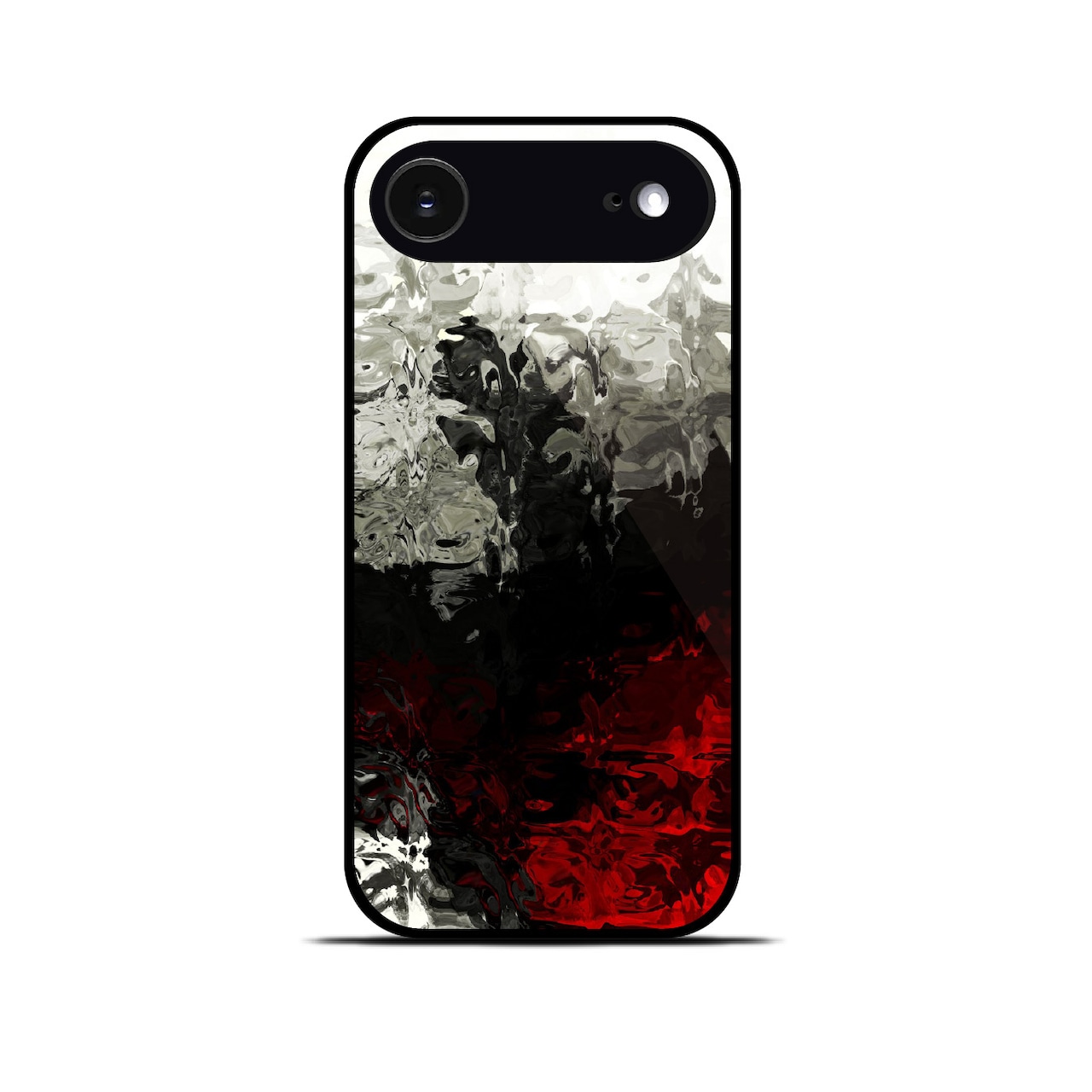 光闇 - 和風 角丸型 強化ガラスiPhoneケース