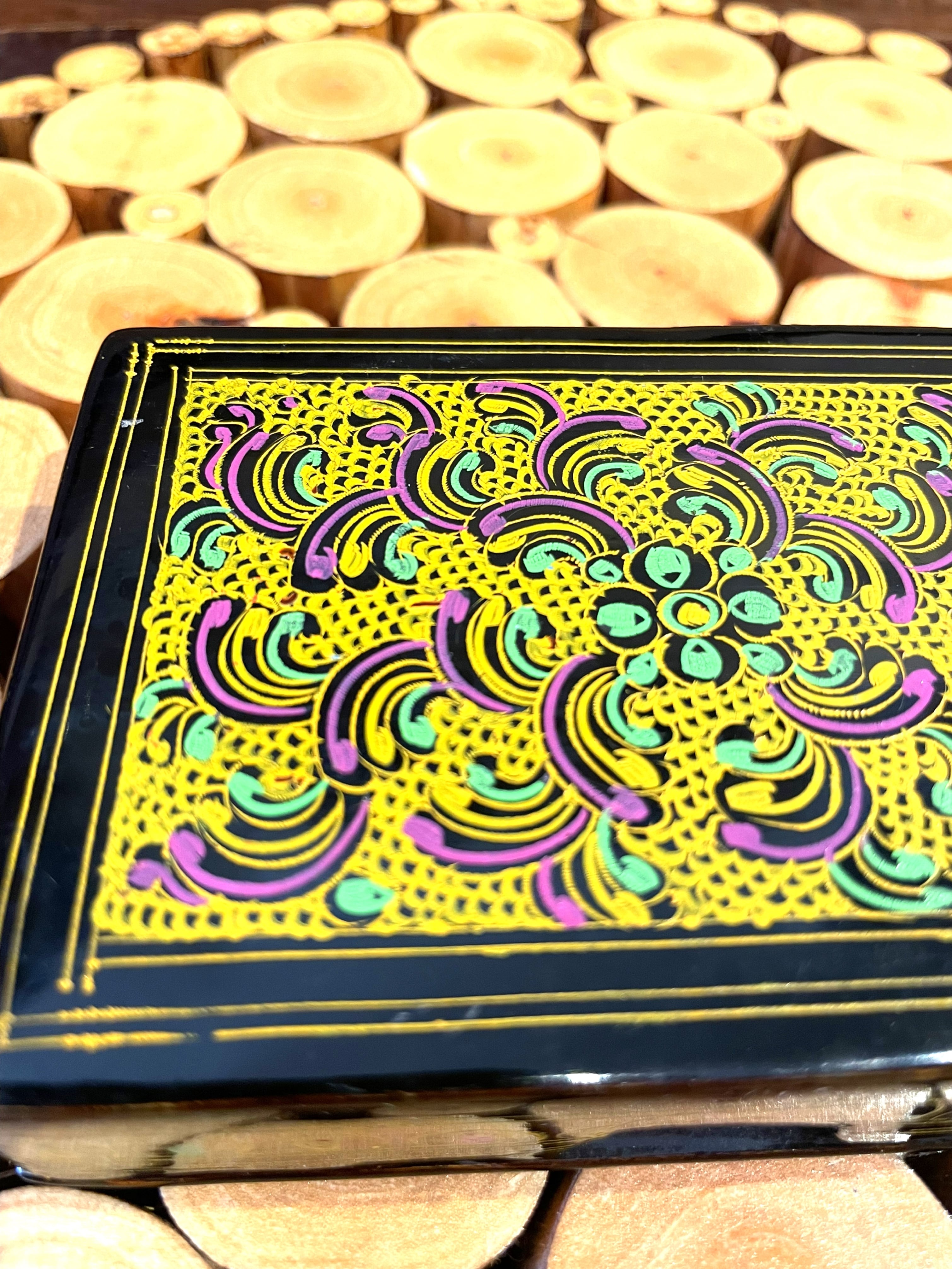 小物入れ インテリア 漆塗り 手書き 小箱 かわいい 菓子椀 食卓の小物