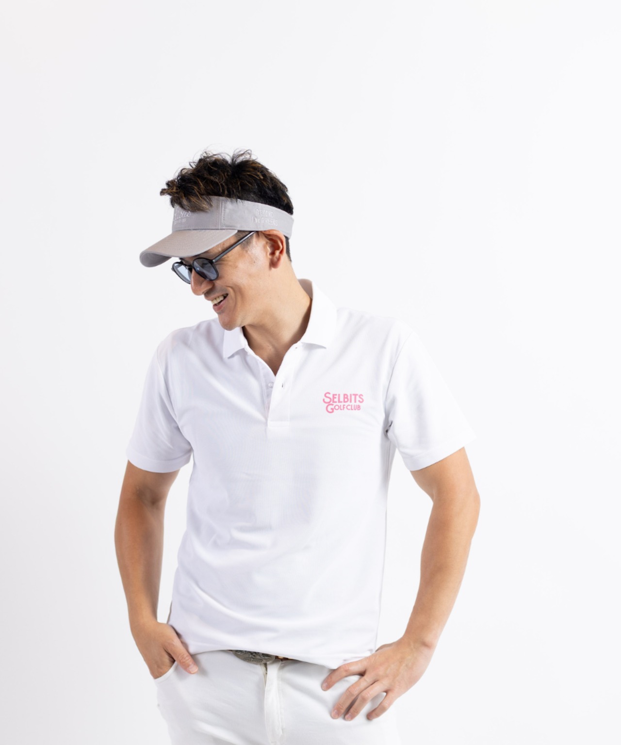 ROUND the UNIVERSE Polo ”white” / 宇宙柄ポロシャツ