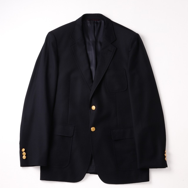 【美品】BROOKS BROTHERS Loro Piana wool Navy blazer boys size18 about US size36 gold button mint condition ／ブルックス ブラザーズ ロロピアーナ 高級生地 ウール 紺ブレ ネイビー ジャケット ボーイズ18サイズ 実寸サイズ36 金ボタン ミントコンディション