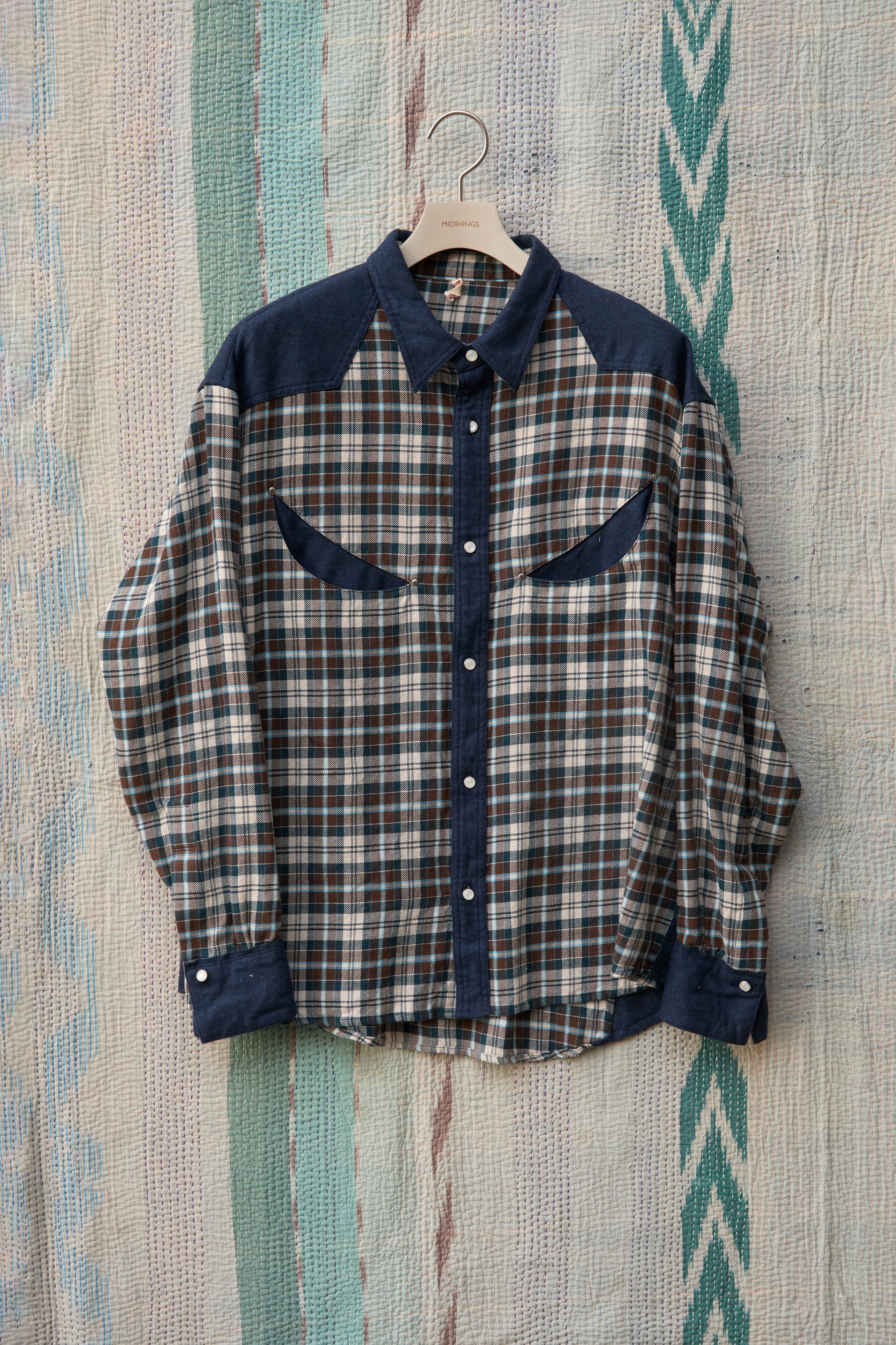 MIDTHINGS “ Shrink Shift Mid Shirt ( Check )”