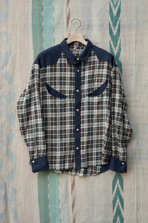 MIDTHINGS “ Shrink Shift Mid Shirt ( Check )”