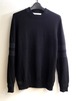 2016美品12万★GIVENCHY ジバンシィ ラインデザイン カシミヤ クルーネック ニット セーター 黒★ 着回しに大活躍の上質なカシミヤニット♪
