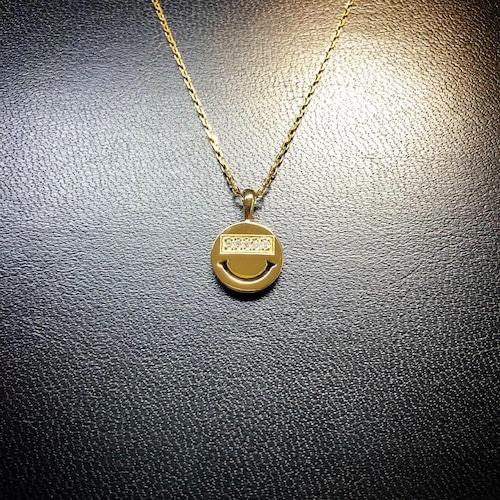 K18YG / diamond smile necklace