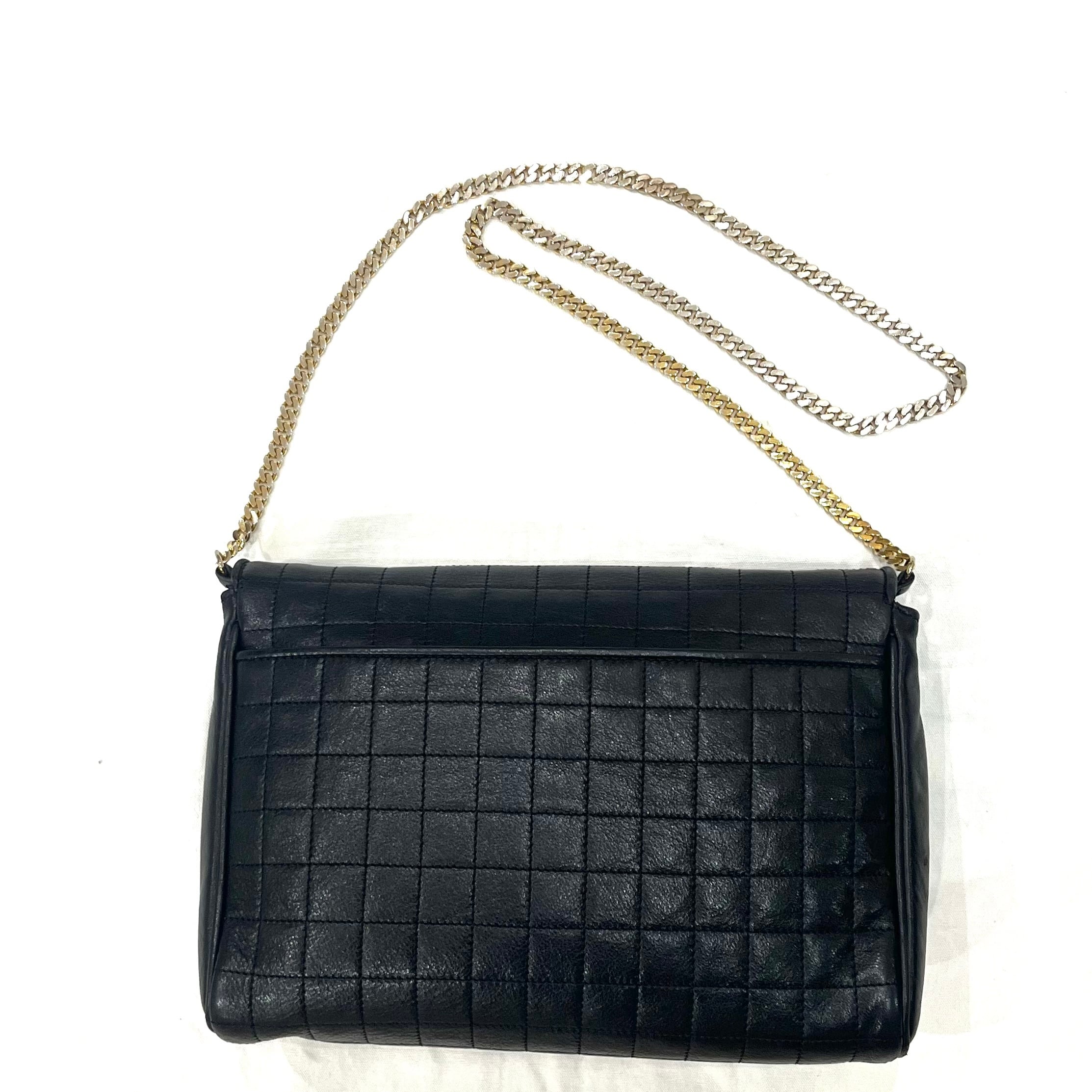 CELINE】 セリーヌ 本革レザーマトラッセ キルティング チェーン