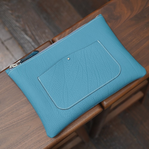 Maison d' Artisan  ポッシュ（poche）L　シュランケンカーフ　ジーンブルー テストバッチ