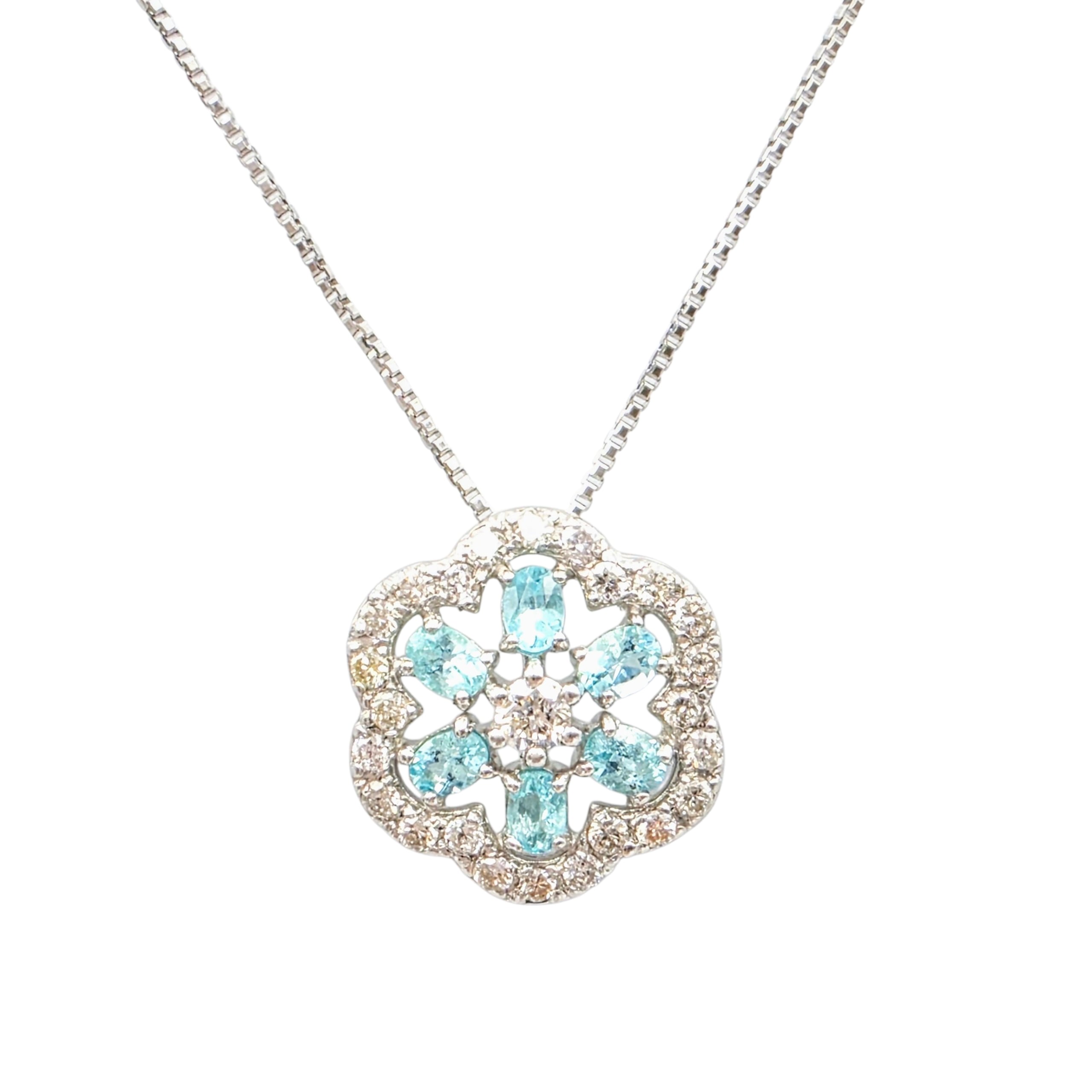 Pt950 パライバトルマリン ペンダント<Selection|4〜5月>