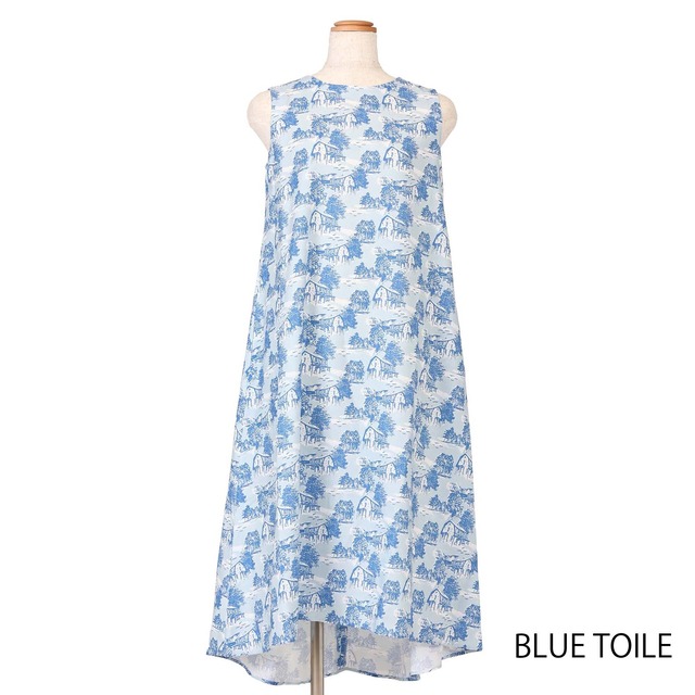 FBAL-DR23　リブ襟付きワンピース(ボーダー）