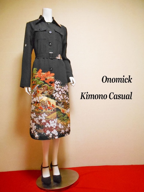 着物トレンチコート Kimono Trench Coat LJ-140/M