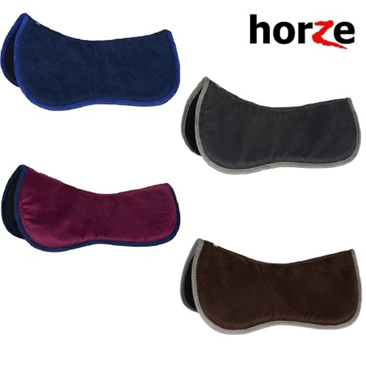 horze メモリーフォームハーフパッド 低反発 サドルクッション 乗馬  