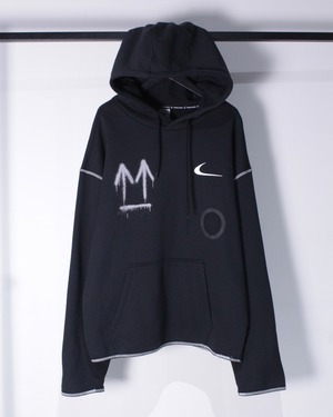【Caka BLACK】"NIKE" × "Off-White" Logo Print Loose Pullover Hoodie