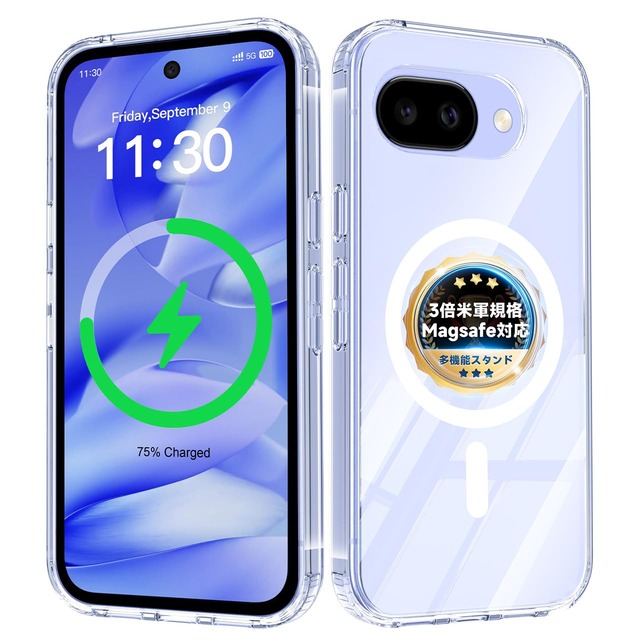 対応 Google Pixel 9A ケース 透明シェル 黄ばみ防止 ワイヤレス充電 seninhi 保護ケース SENLX-SJKPX9A