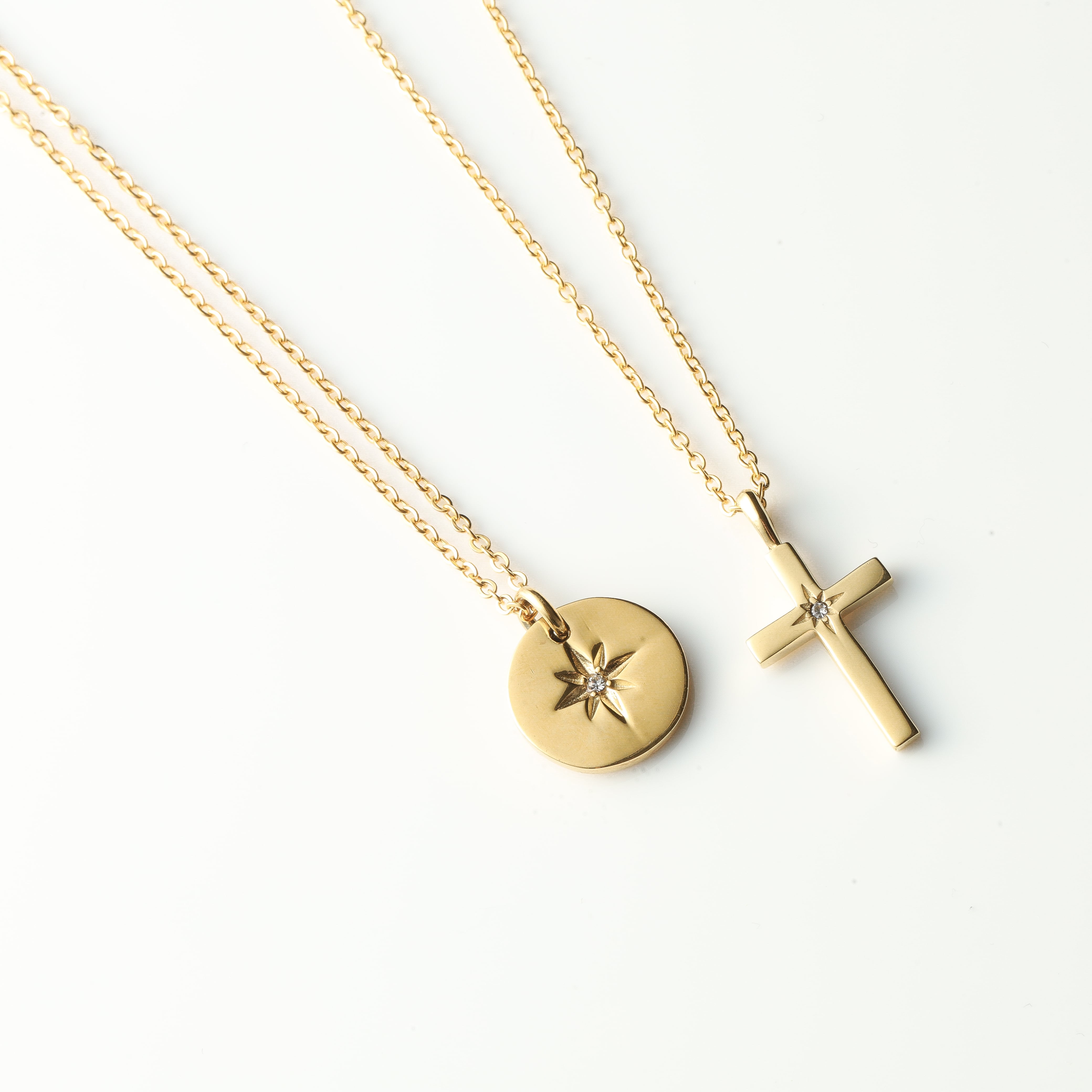 316L coin&sun necklace #N42 | loseford