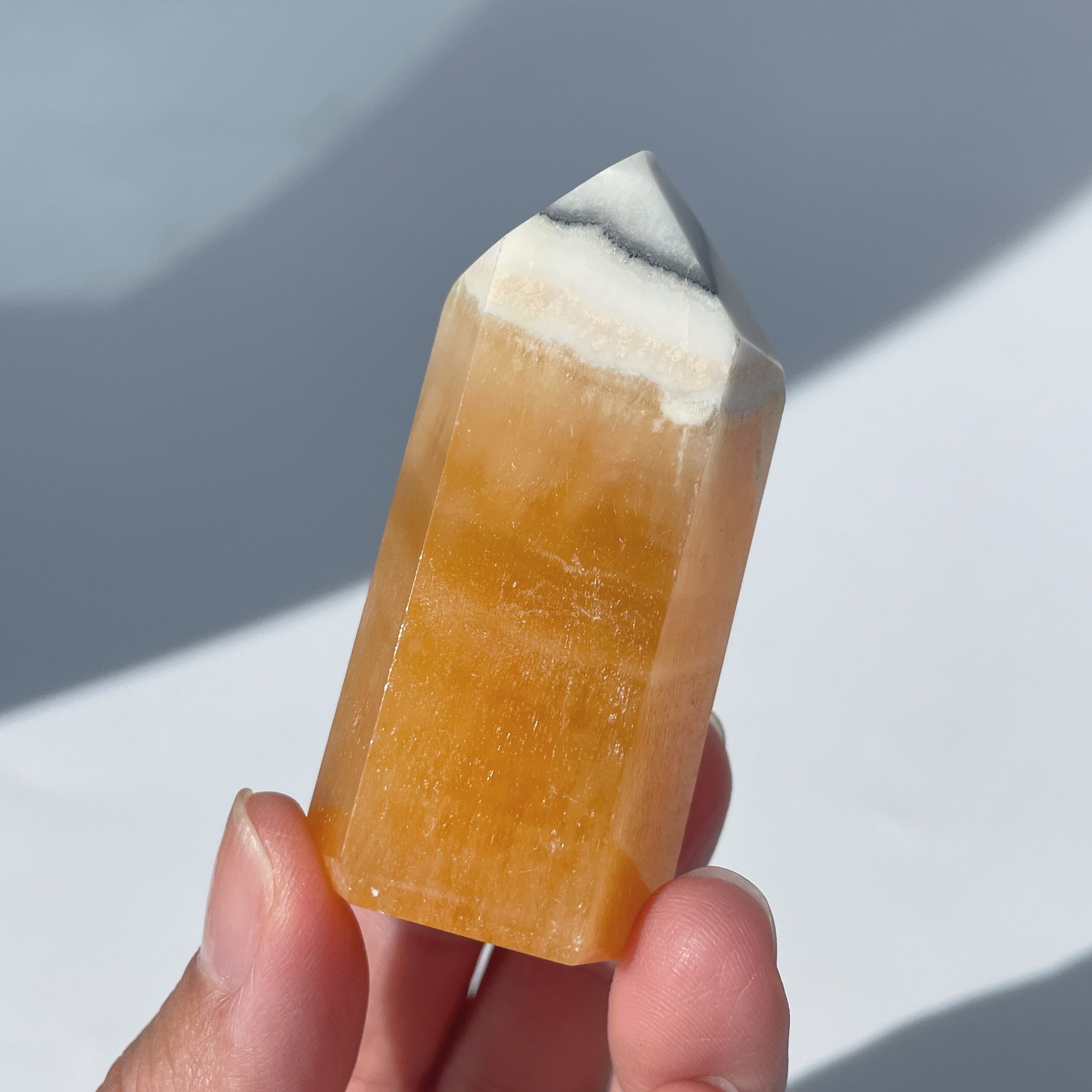 オレンジカルサイト タワー型11◇ Orange Calcite ◇天然石・鉱物