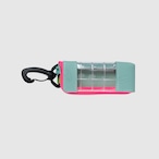 vibram light case (mint×clear) with pink glowing zip