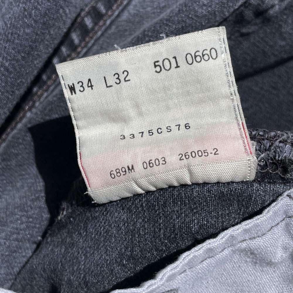Levis 501 Black [Levis 501-0660 Made in Columbia] Vintage Black Denim Pants  W-33 | beruf
