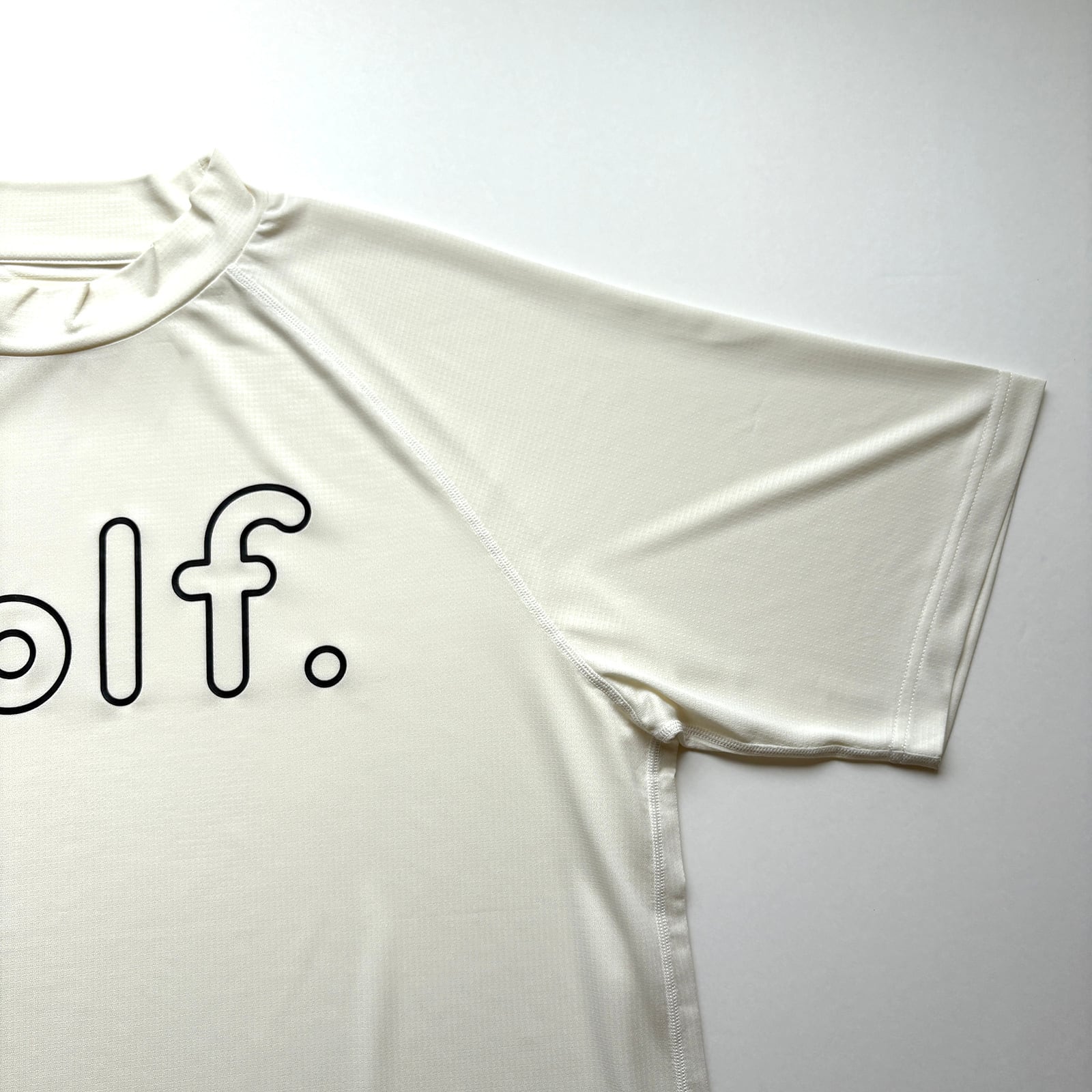 SUPER LIGHT LOGO PRINT MOCK NECK SHIRT -WHITE- | 8G SHOOT WEBSTORE
