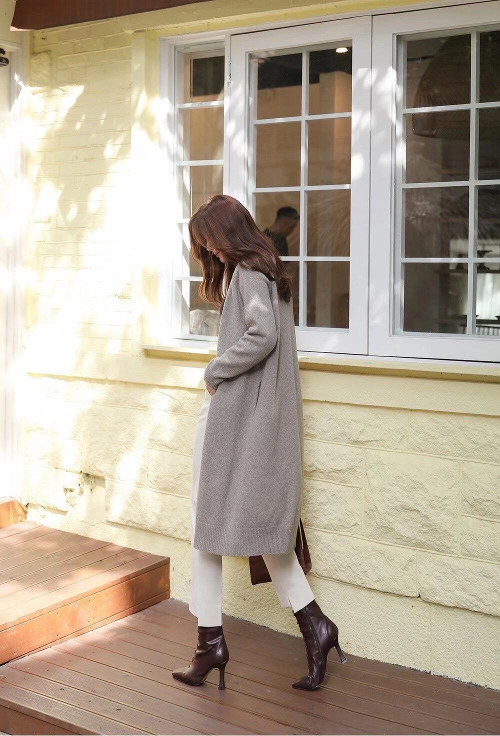 ロングニットカーディガン