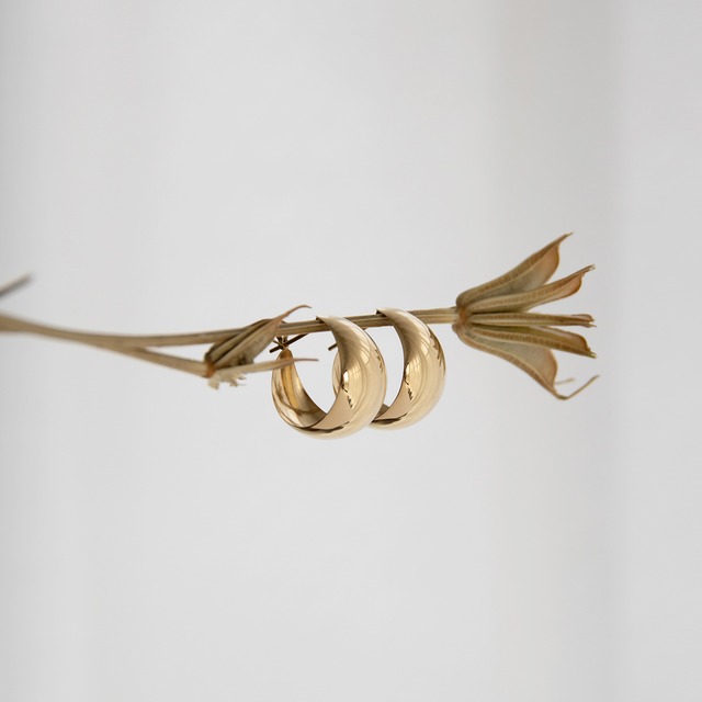 K18イエローゴールド直径18mm フープピアス【MKY0097P1】