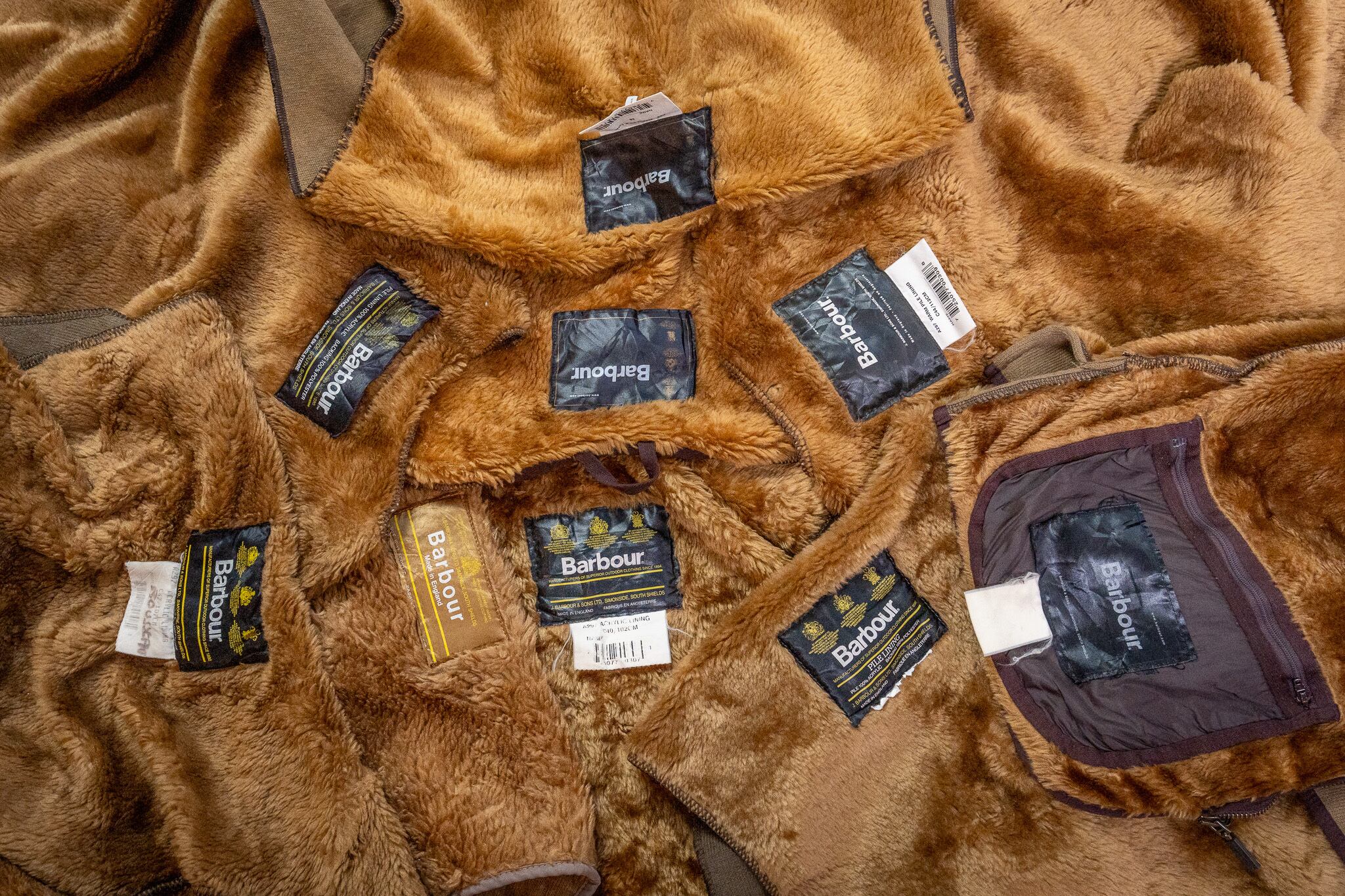 Barbour 3warrant Front Zipper Pile Linner Vest 