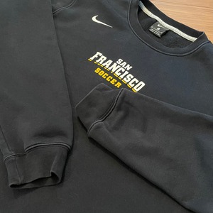 【NIKE】ナイキ San Francisco soccer サッカークラブ プリント スウェット トレーナー Swoosh 刺繍ロゴ M 古着