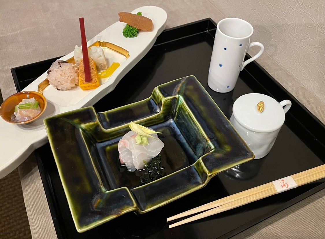 送料無料】有田焼 福泉窯 間取見込前菜長皿 / 染錦鳳凰龍絵