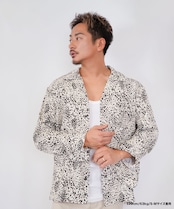 【#Re:room】LEOPARD OPEN COLLAR LONG SLEEVE SHIRTS［RES091］