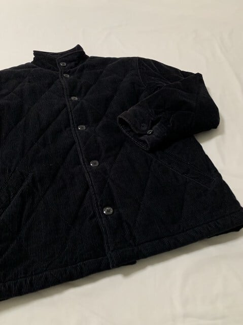 Solid Color Corduroy Quilting Design Short Coat "WOOLRICH"