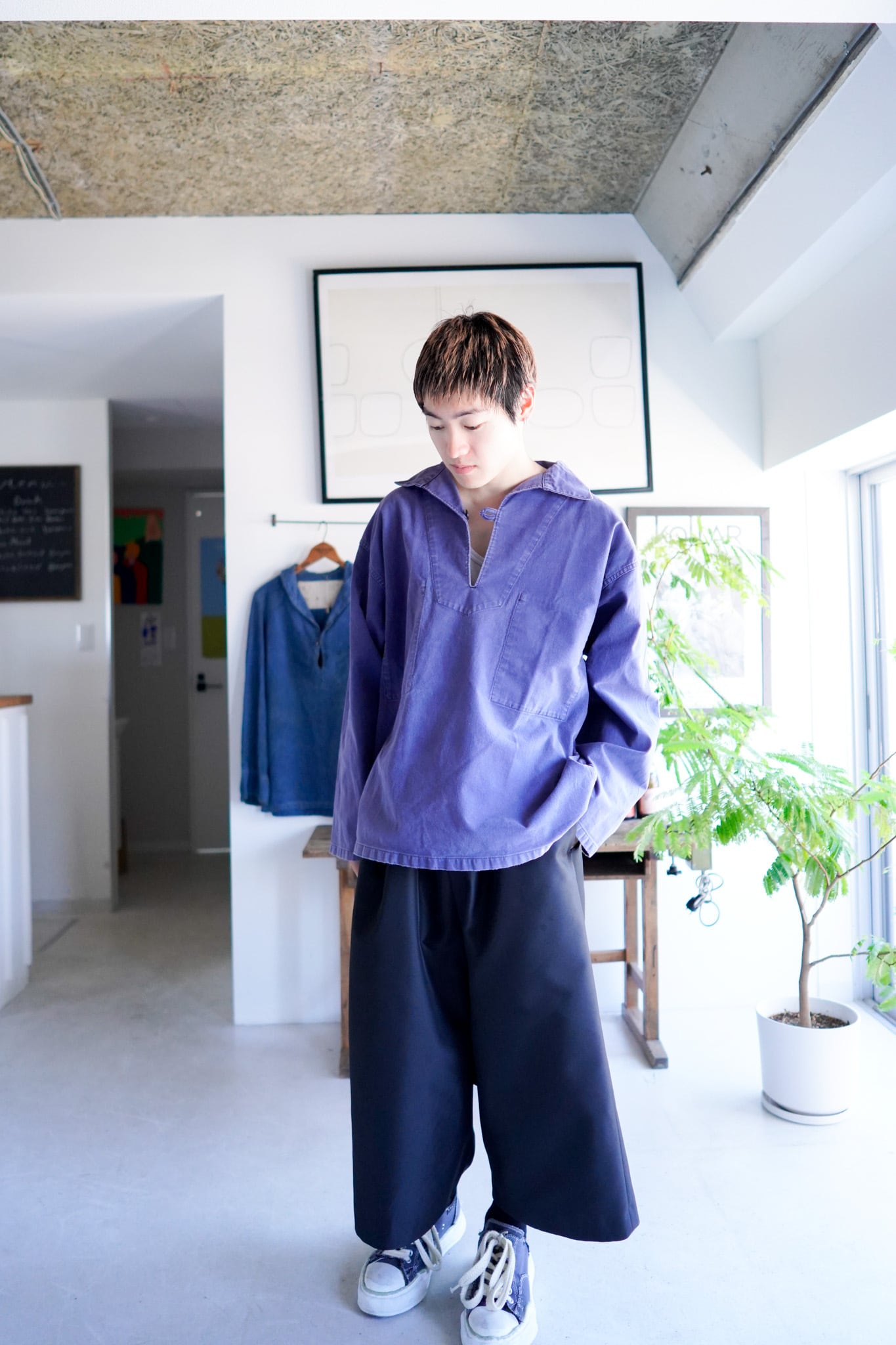 NEWLYN SMOCK フィッシャーマンスモック ビンテージ ネイビー 80s 1980s】