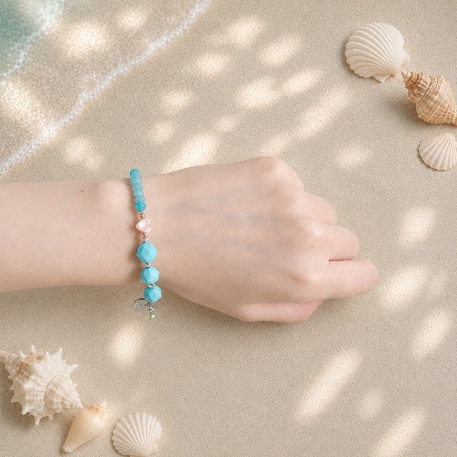 【Green Light Sunshine】ペリドット×クォーツァイト×ラブラドライト ブレスレット