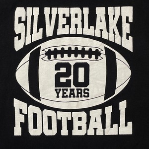 【PORT&COMPANY】フットボール ロゴ Tシャツ silverlake football イラスト バックプリント L US古着