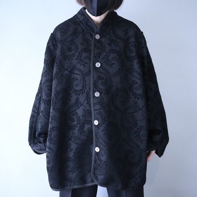 "reversible" monotone mode design loose silhouette weaving jacket