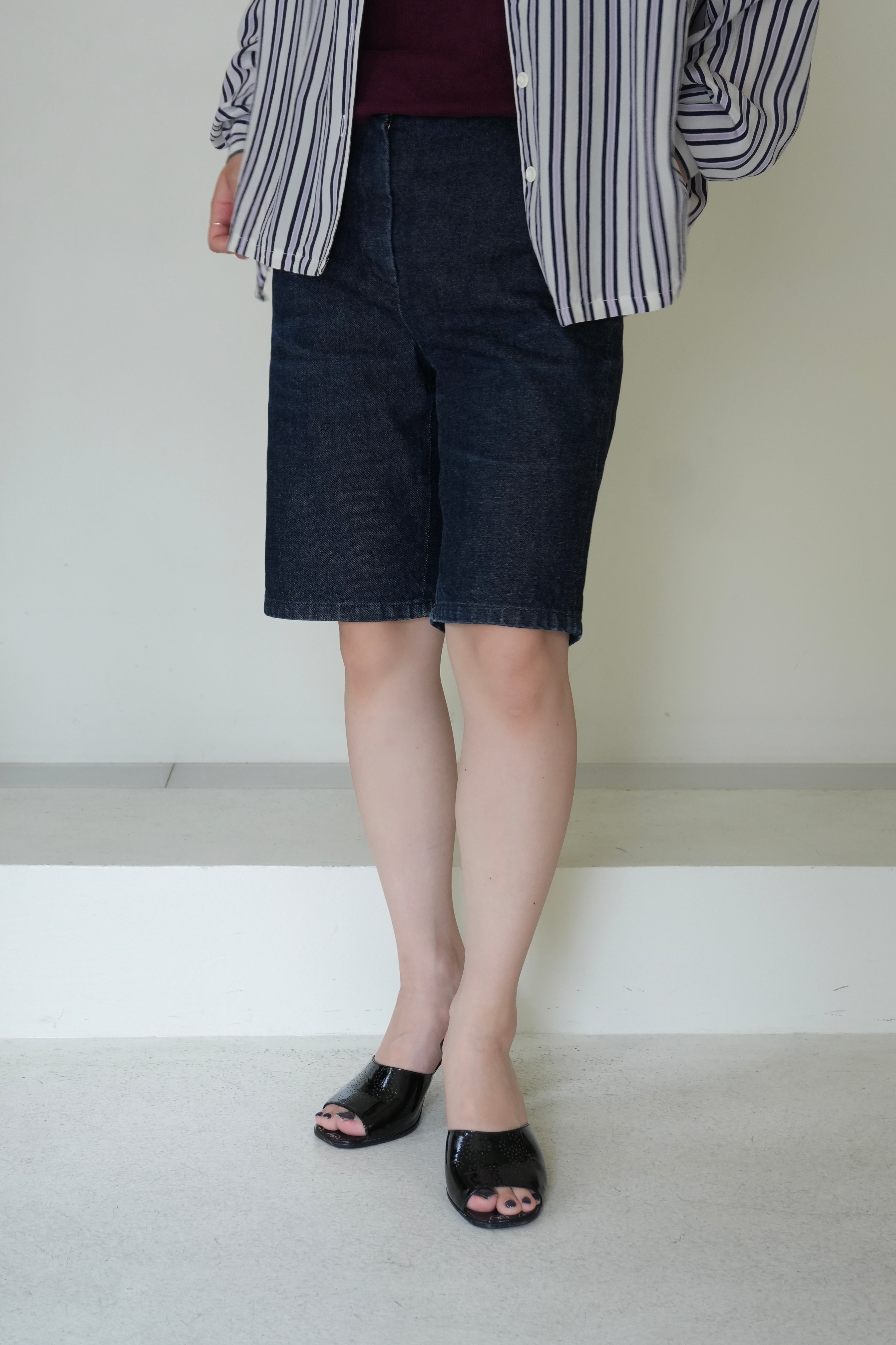 used "miumiu" denim short pants