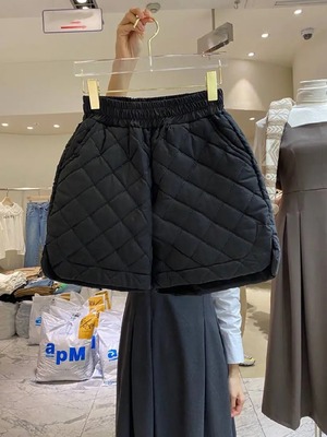 3color / キルティングショートパンツ