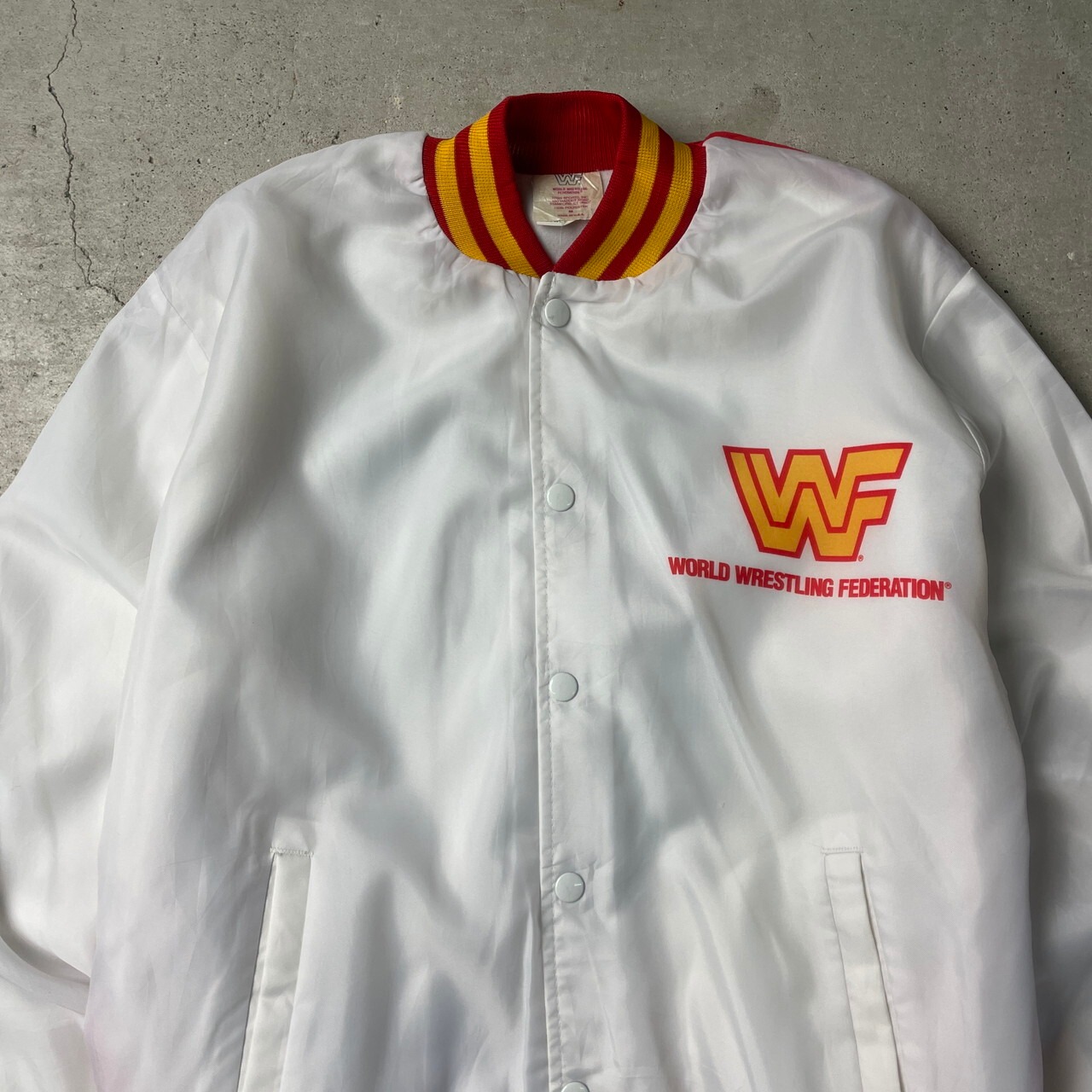 90年代 USA製 WWF HULK HOGAN サテンスタジャン メンズL相当 古着 90s 