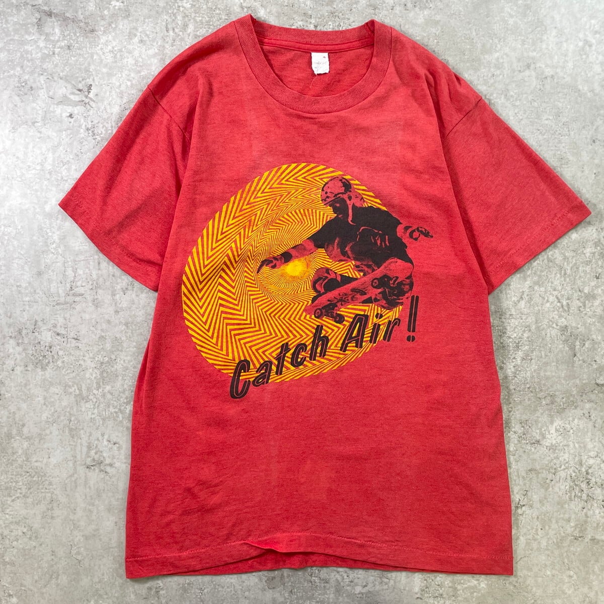80年代 Catch Air オールドスケート プリントTシャツ メンズS相当 古着