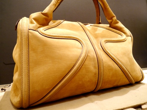 レア◆SergioRossi セルジオロッシ スエード ボストン型 バッグ◆