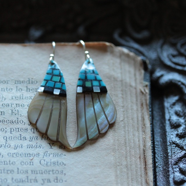*Navajo shell & turquoise ピアス