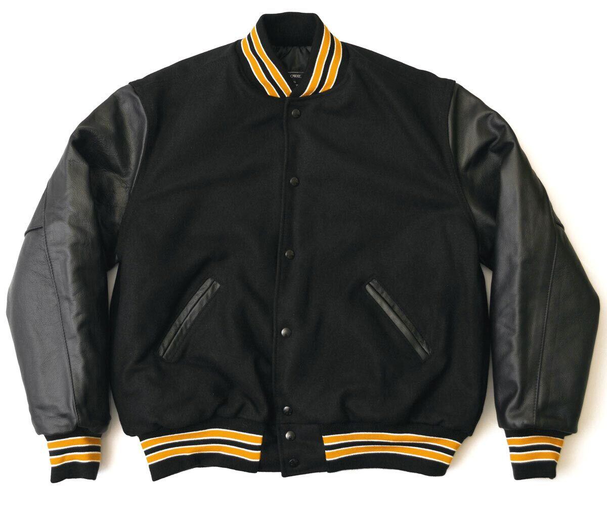 HOLLOWAY レザー/メルトン スタジャン 34色展開 ［VARSITY 