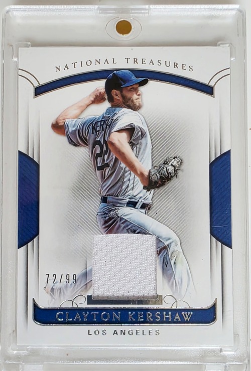 Dodgers Kershaw National Treasures Fabric Card