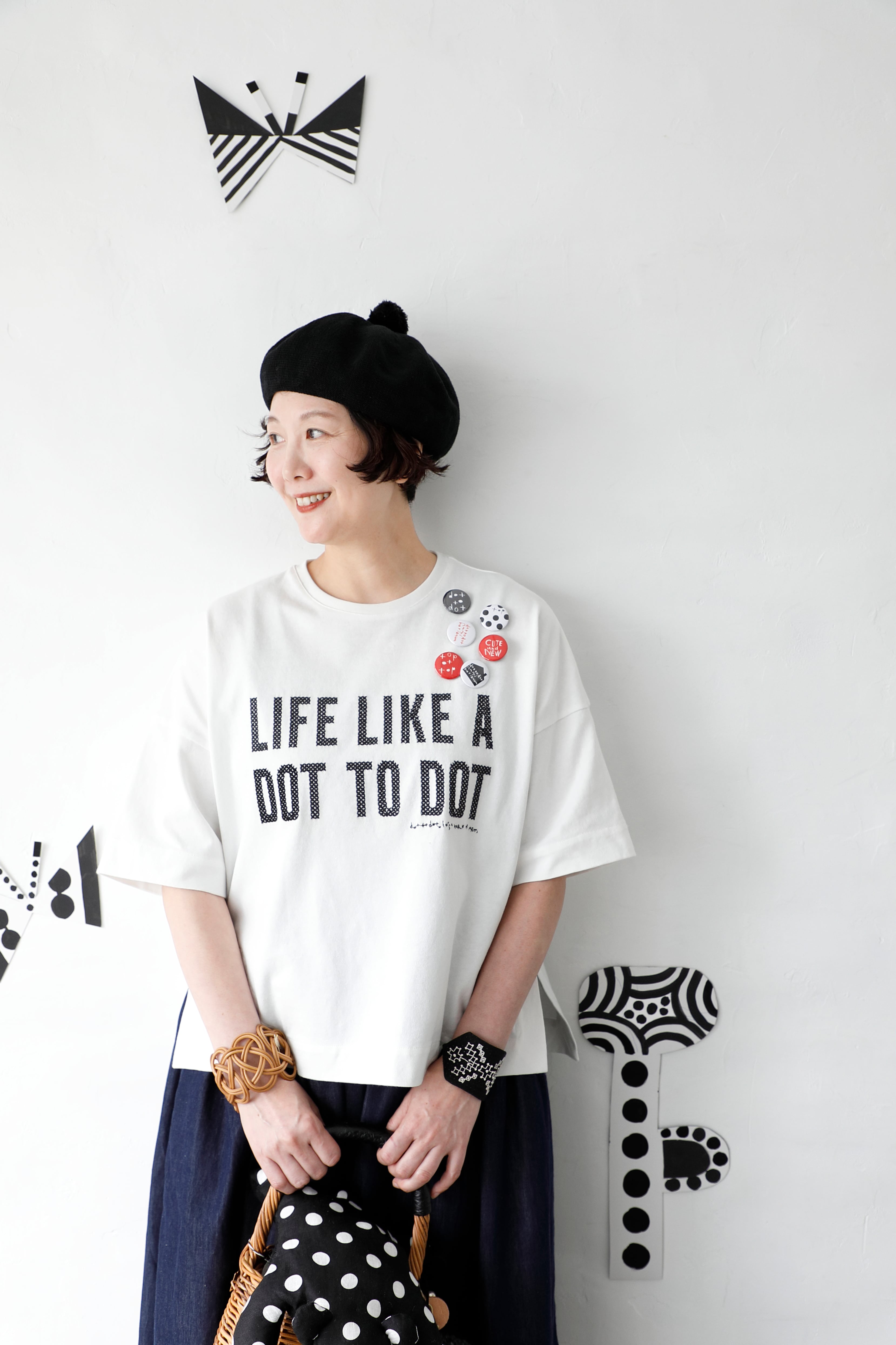 クロスステッチロゴTシャツ | dottodot-works