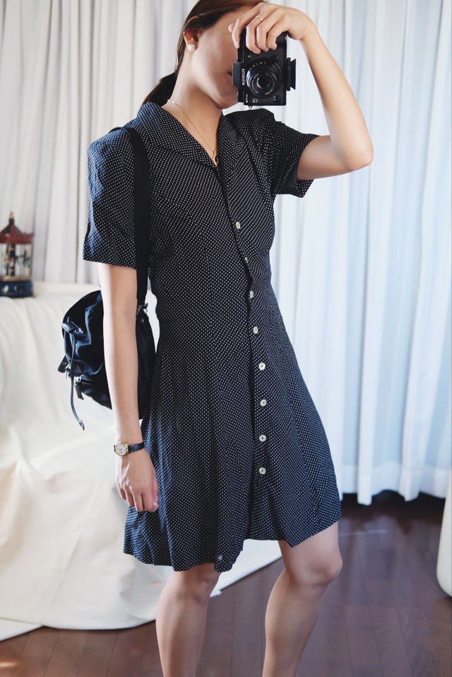 Vintage Button Down Dress Mellon Collie