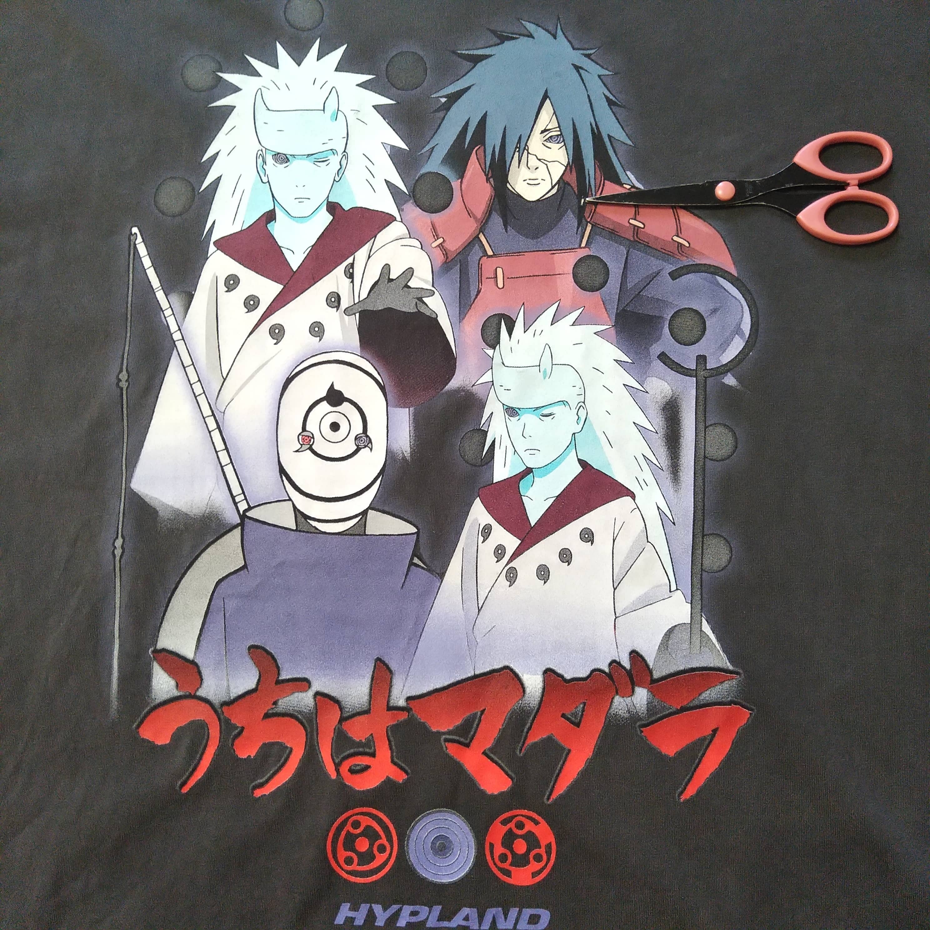 古着 ナルト Tシャツ XL グレー うちはマダラ アニメT naruto | GOLD