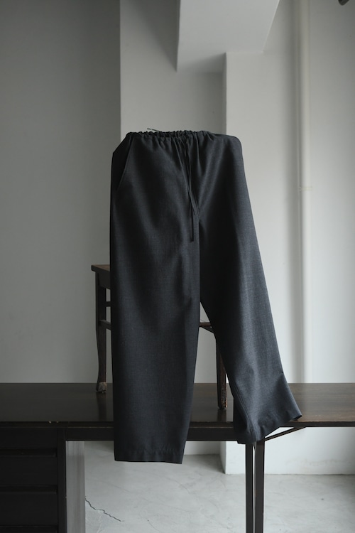blurhms / Wool Ramie Mohair Side Seamless Pants (HeatherBlack)