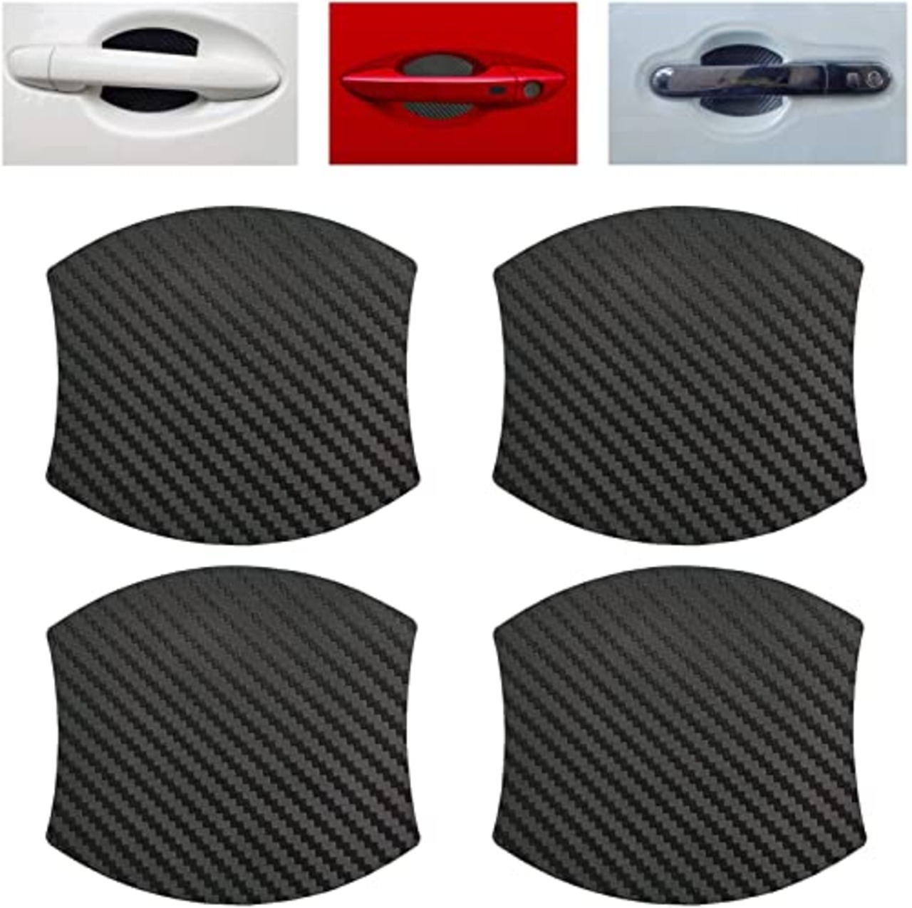 4枚 ダイハツ タフト TAFT LA900S LA910S型 R2.6~現行 に適応 ドアハンドルプロテクター 黒色